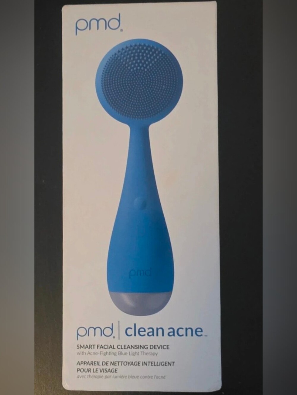 PMD Blue Silicone Facial Cleansing & Light Therapy Device